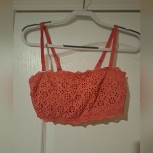 Lace Bralette in Coral NWOT Auden M